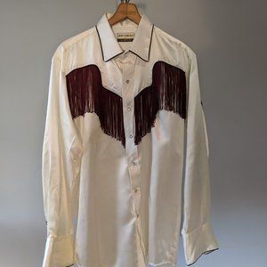 Harman Gold Collection White Fringe Western shirt